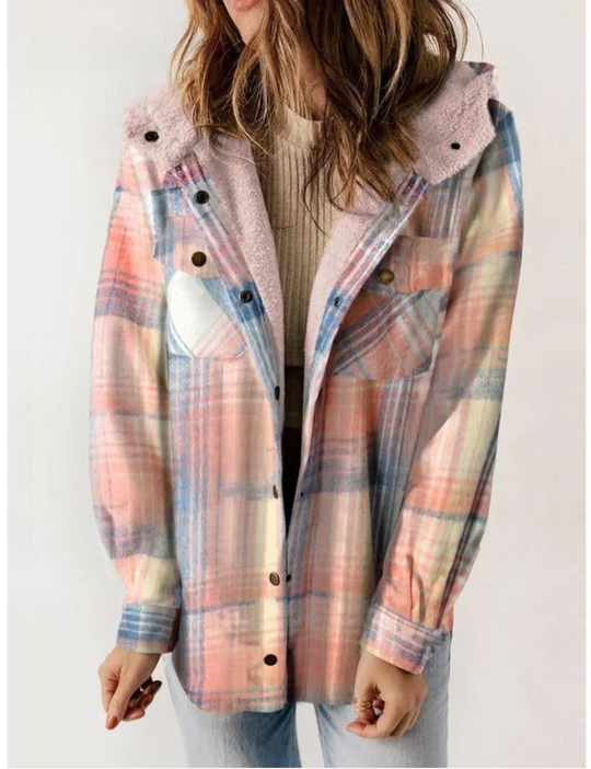 EB- Karierte Jacke mit Kapuze