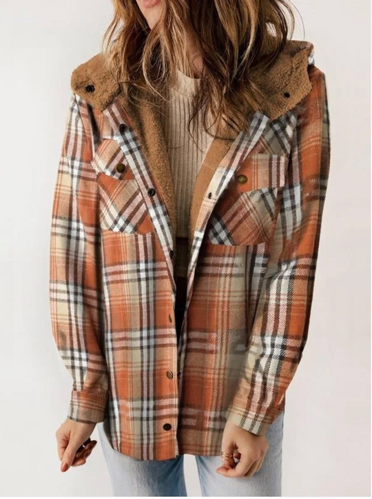 EB- Karierte Jacke mit Kapuze