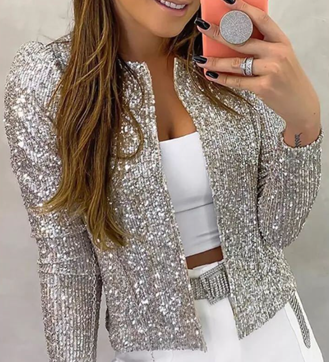 EB | Elegante Paillettenjacke für Damen