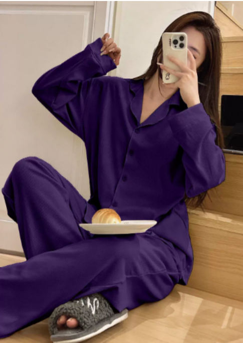 EB | Satin PyjamA-Satz mit Weitem Hose