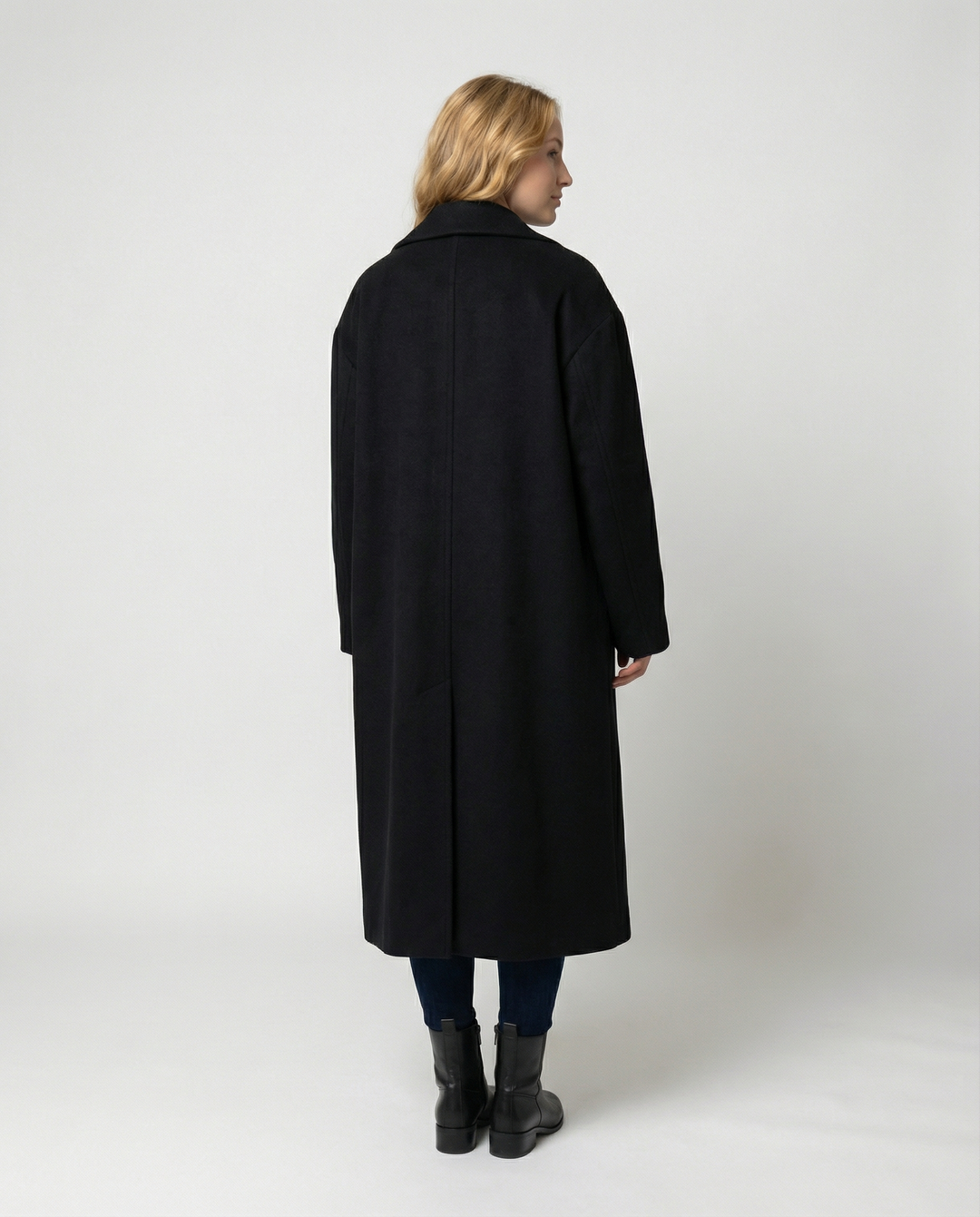 Damen Eleganter Oversized Wollmantel mit Taschen & Komfort | EB