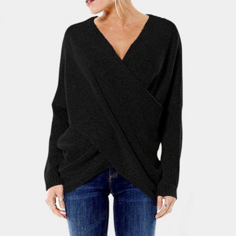 EB | Damen Kaschmirpullover mit Kreuzdetail, Herbst/Winter