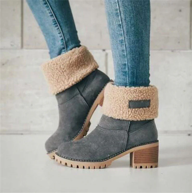 EB | Mid-Tube Zwei-Tragen Winter Warme Schneestiefel