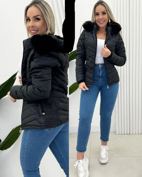 EB | Steppjacke mit Fellkapuze