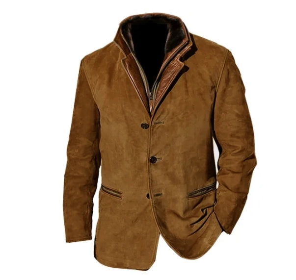 EB | Blazer - Geschichteter Kragen und Knopf-Front-Design