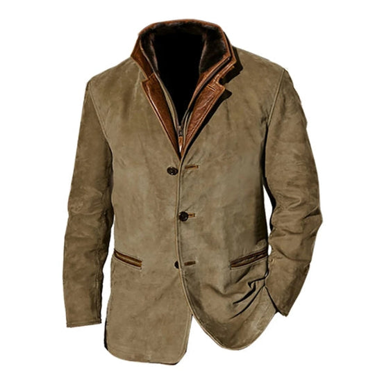EB | Blazer - Geschichteter Kragen und Knopf-Front-Design