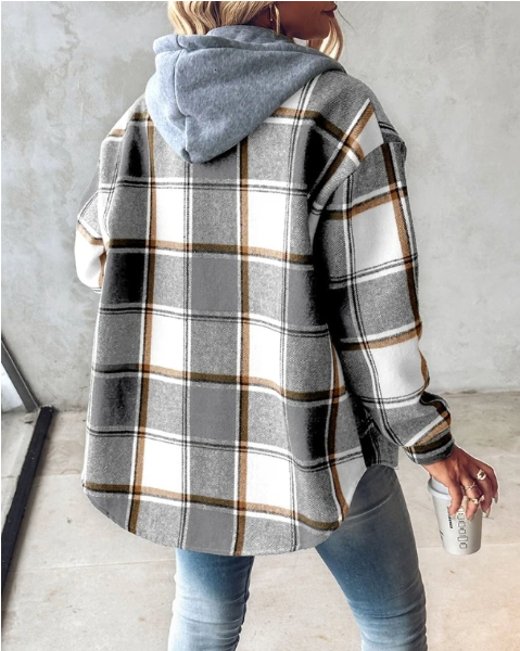 EB | Bequemer Kapuzenpullover mit Karomuster