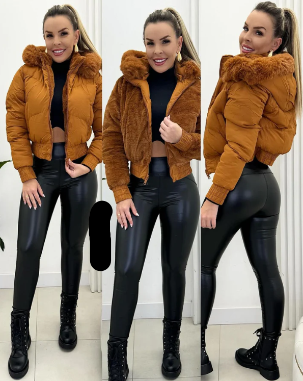 EB | Bomberjacke mit Fellkapuze