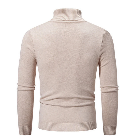 EB - Stilvoller Rollkragen Einfarbiger Herbstpullover für Männer