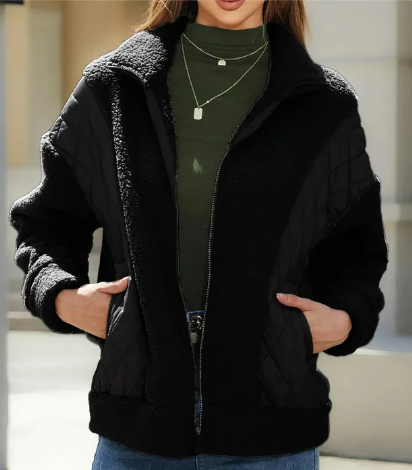 EB | Jacke für Damen mit Reibverschluss und Gesteppten Details