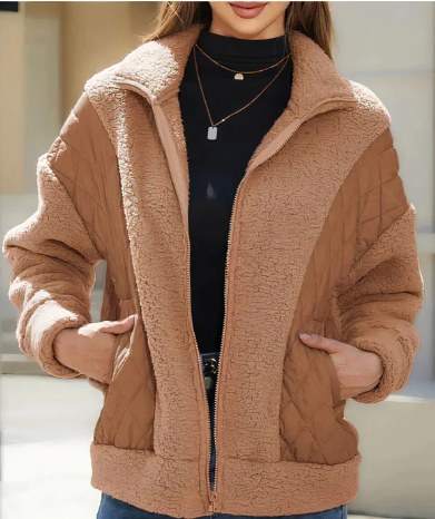 EB | Kuschelige Steppjacke Aus Sherpa für Damen
