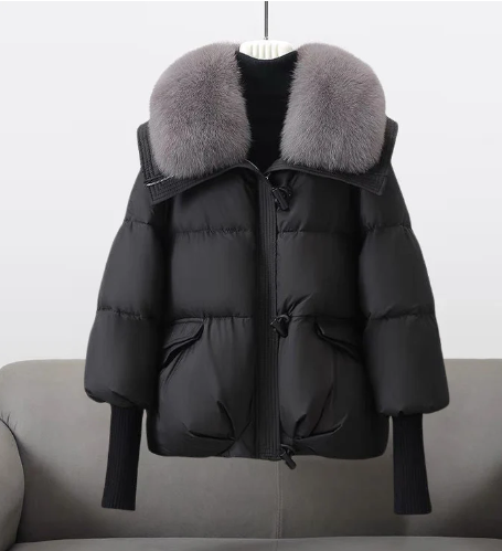 EB | Steppjacke für Damen mit Pelzbesatz