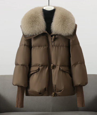 EB | Steppjacke für Damen mit Pelzbesatz