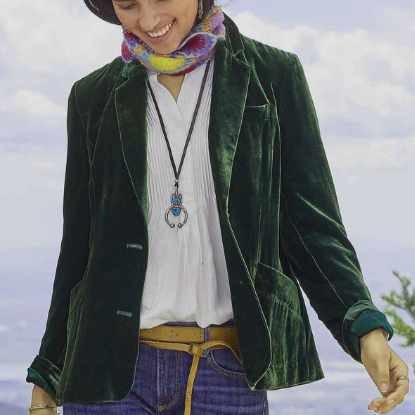 EB | Vintage Mode Blazer Jacke Aus Samt