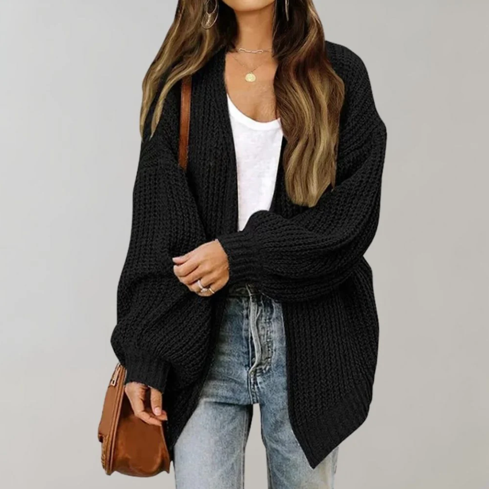 EB | Lässig Gestrickte Damen-Strickjacke
