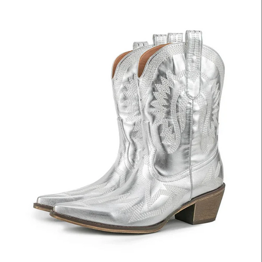 EB | Klassische Western-Cowboystiefel Aus Leder für Damen