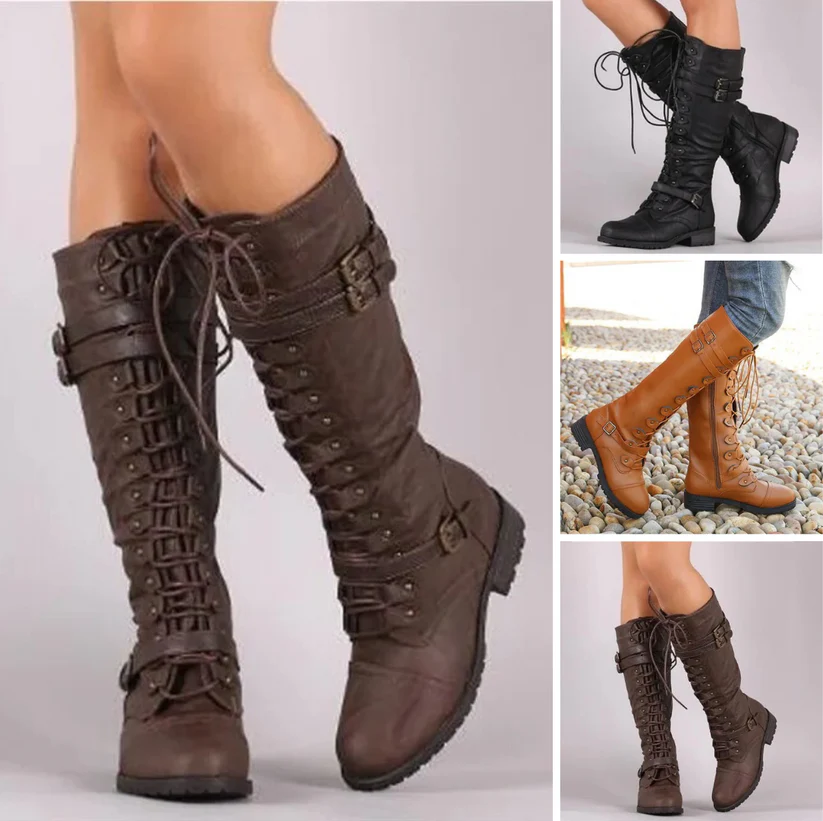 EB | Retro-Schnürstiefel mit Schnalle