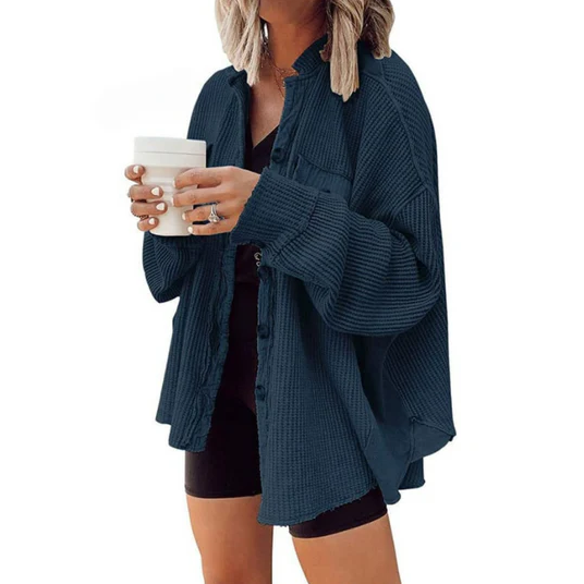 EB | Cordjacke Mit Unregelmäßiger Kapuze