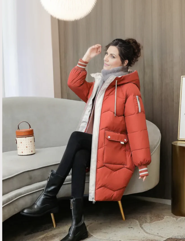EB | Kuschelige, Wintergefütterte Parka-Damenjacke
