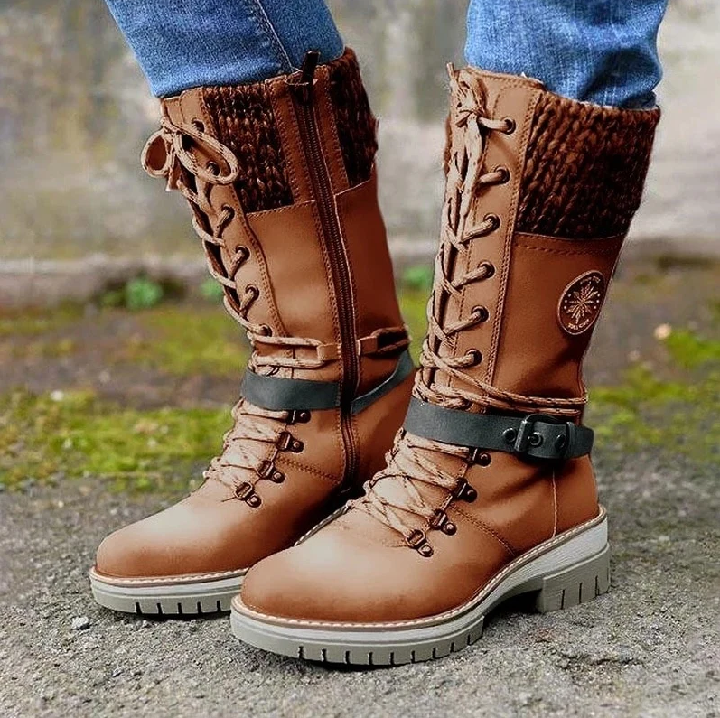 EB | und stilvolle Damen-Winterstiefel aus Leder