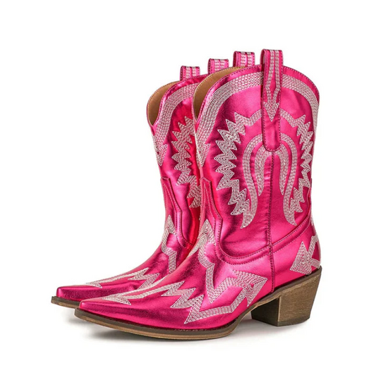 EB | Klassische Western-Cowboystiefel Aus Leder für Damen