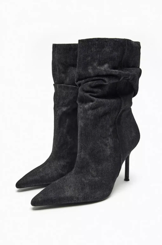 EB | Elyce Denim-Stiefel mit Hohem Absatz für Damen