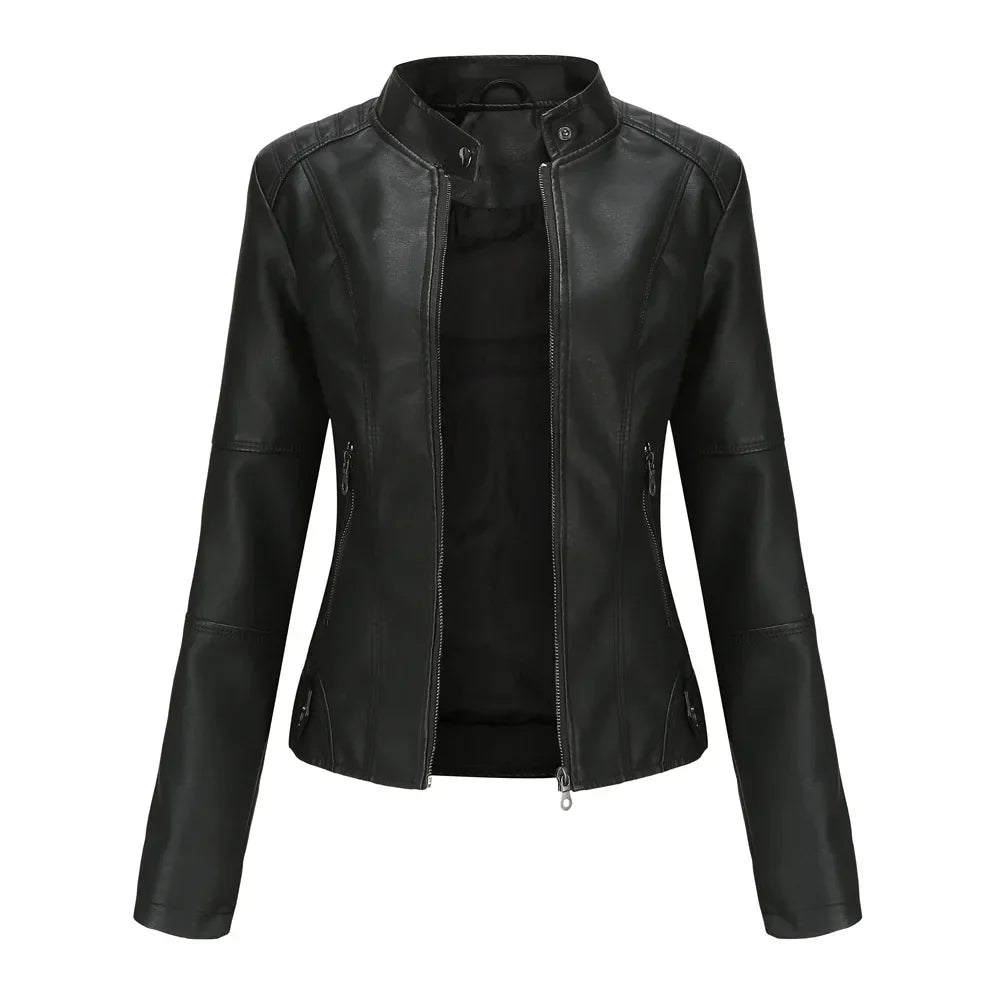 EB | Damen Dicke jacke Modisch Motorradstil