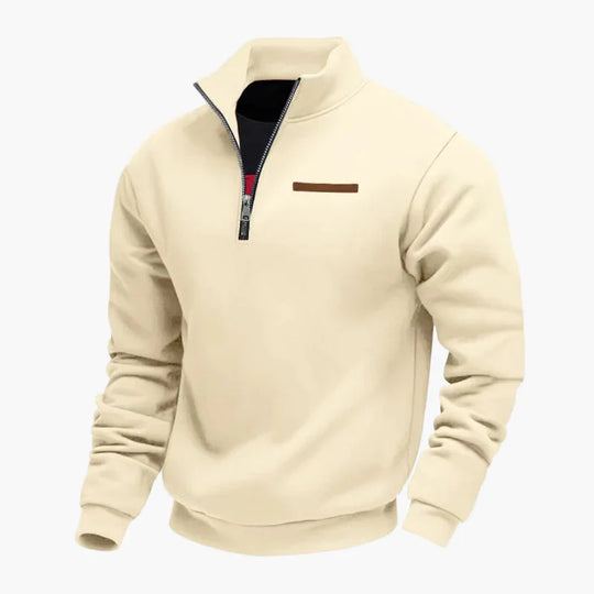 EB | Halbzip Sweatshirt Freizeitpullover mit Stehkragen - Perfekt für Reisen und Alltag