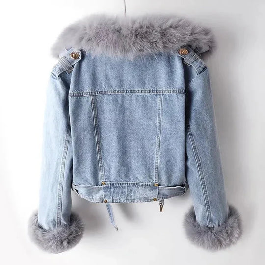 EB | Jeansjacke mit Kunstfellfutter