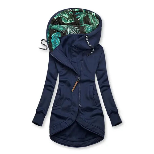 EB | Winterjacke mit Bedruckter Kapuze für Damen - Herbst