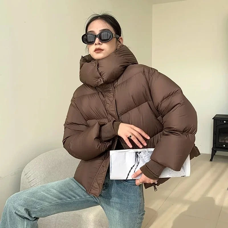 EB | Pufferjacke - Hoher Kragen - Oversized Fit - Gepolstert und Warm