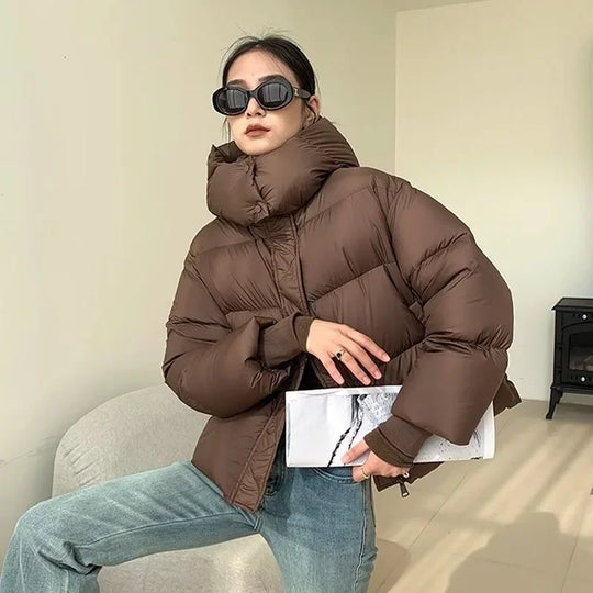 EB | Pufferjacke - Hoher Kragen - Oversized Fit - Gepolstert und Warm