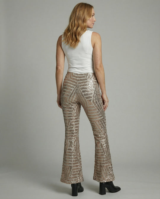 Damen Schlaghose mit Glitzer & Schlagdesign | EB