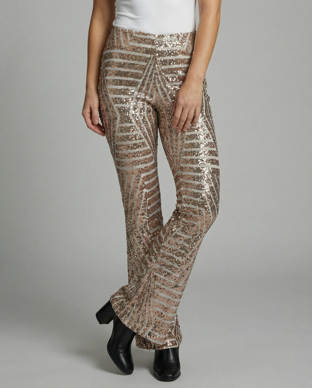 Damen Schlaghose mit Glitzer & Schlagdesign | EB