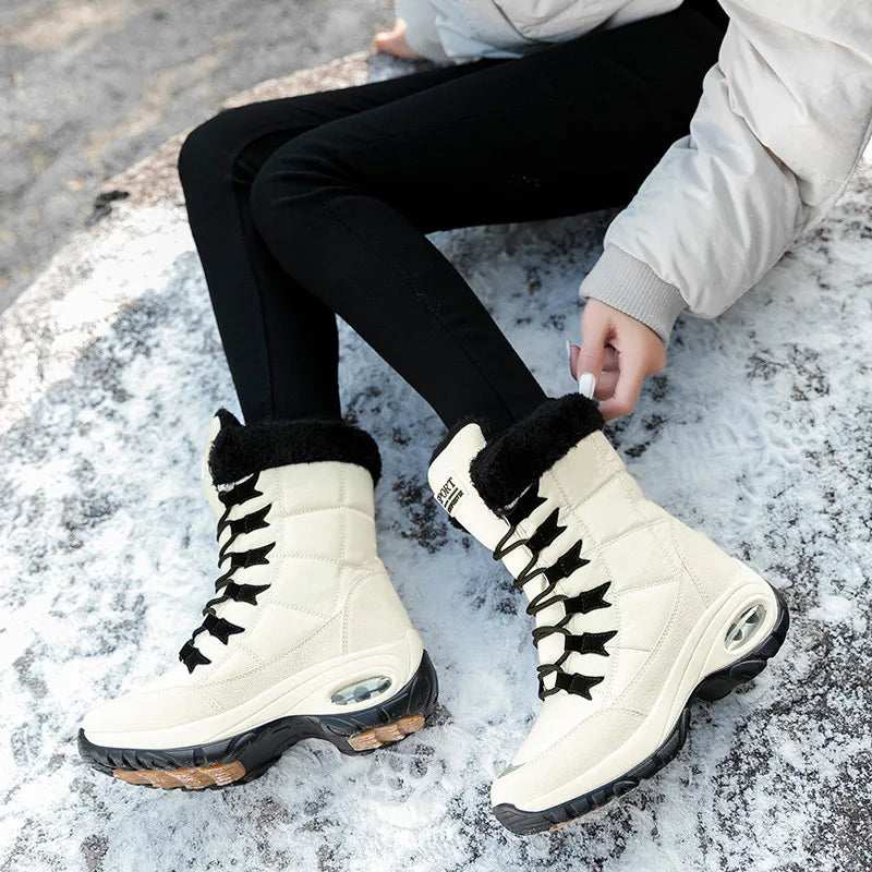 EB | Winter Stiefel Bis Zur Wade Wasserdicht Schneestiefel