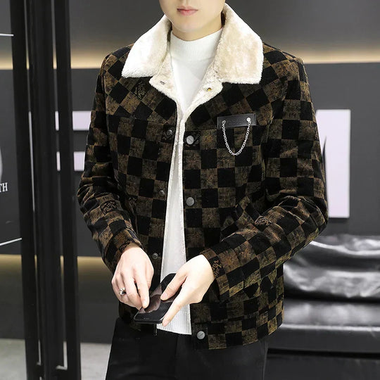 EB | Kariertes Cord-Jacke