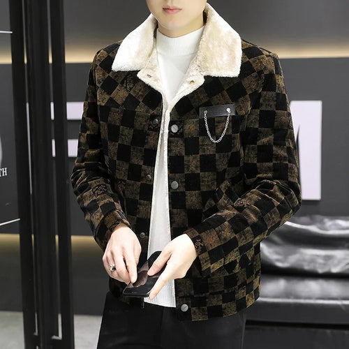 EB | Kariertes Cord-Jacke