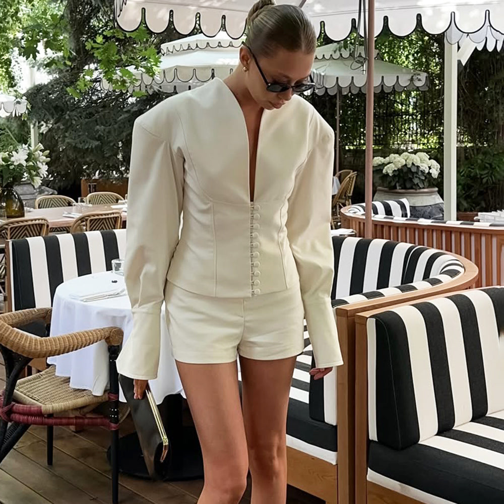 Damen elegantes Blazer und Hosen Set EB