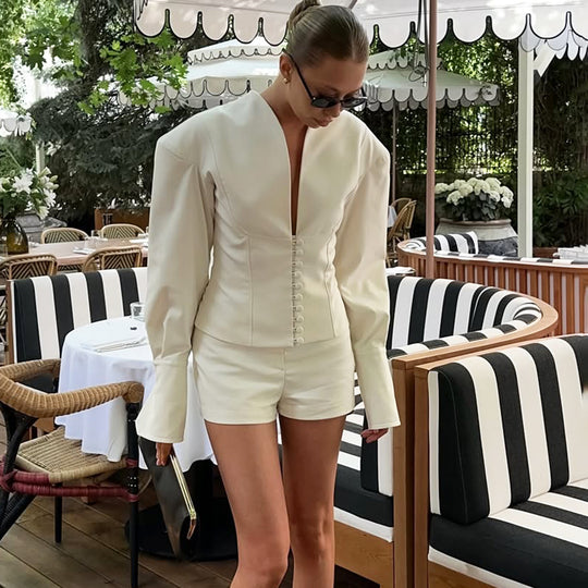 Damen elegantes Blazer und Hosen Set EB