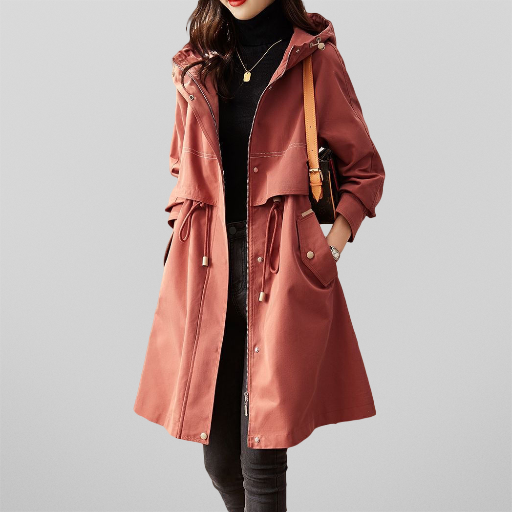EB | Rote Damenjacke mit Kapuze