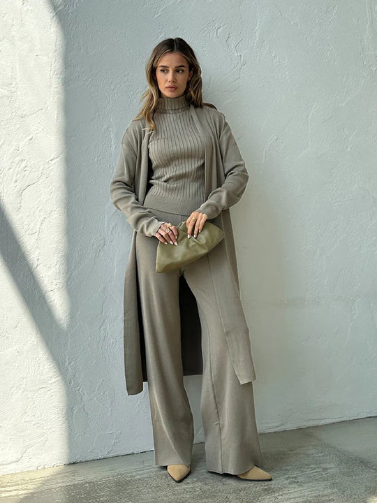EB | delige gestrickte Set - stilvolle Damen Loungebekleidung
