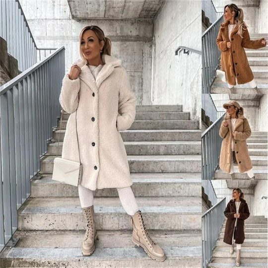 EB | Lange Jacke mit Weichem und Strukturiertem Druck