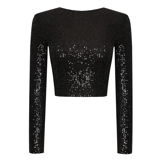 EB | Elegantes Pailletten-Cropped-Top