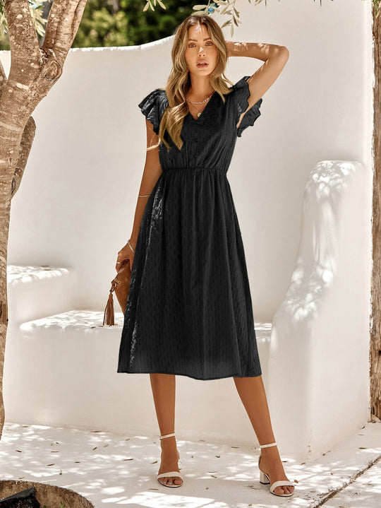 EB | Midikleid Schick Elegant Hochwertige Materialien