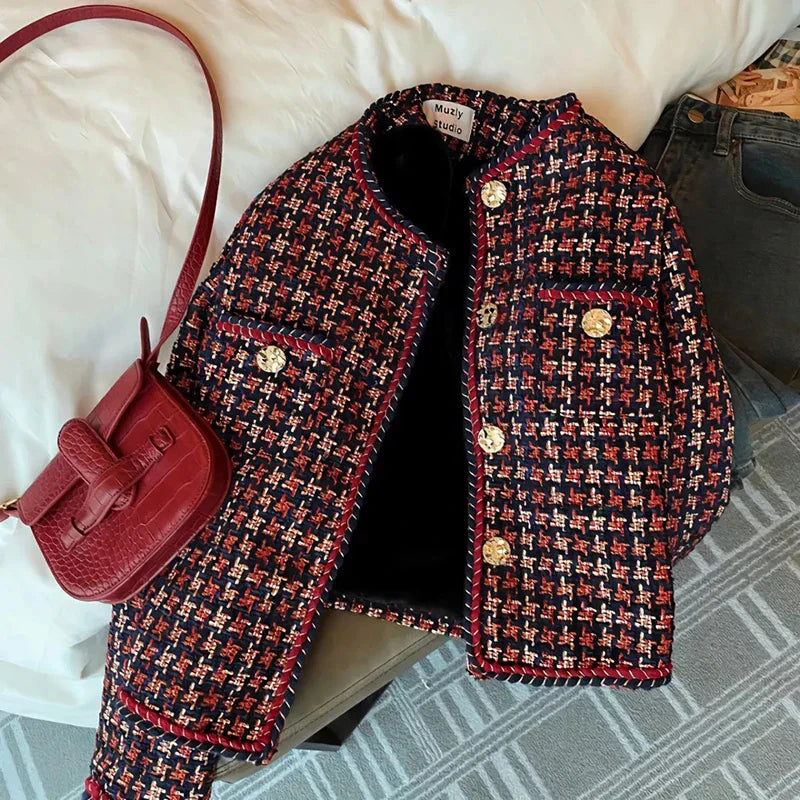 EB | Elegante Kariertes Kurzjacke