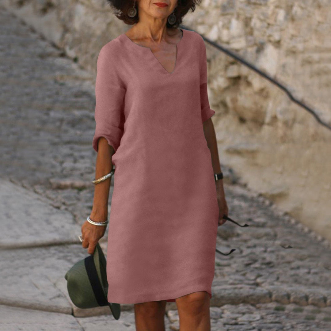 EB | Elegantes Sommerkleid mit V-Ausschnitt
