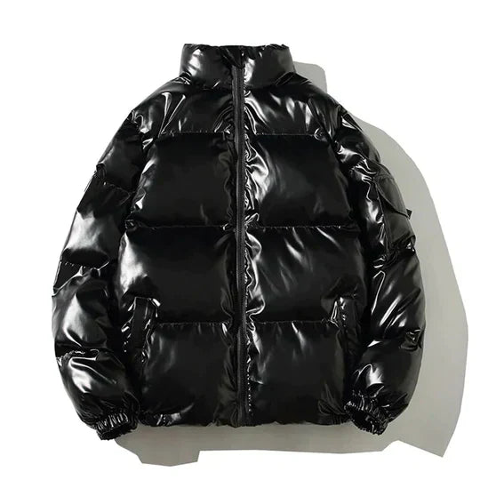 EB - Winddichte metallische Winter-Pufferjacke