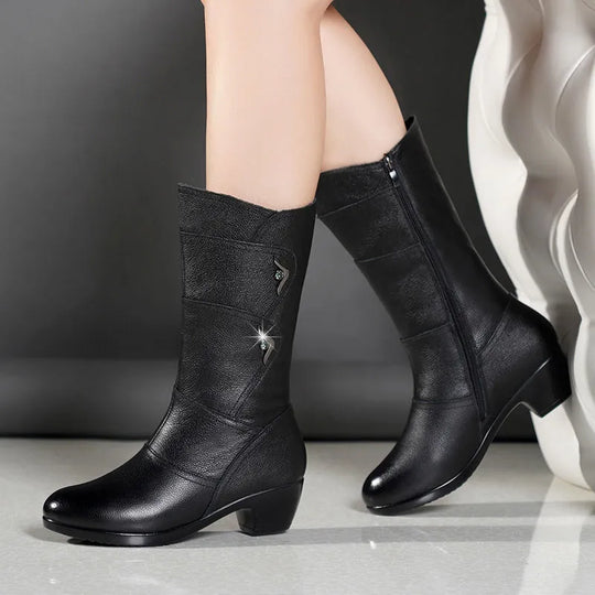 EB | Wedge-Absatz Stiefel Bis Zur Mitte Der Wade