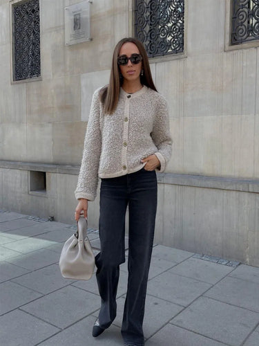 EB | Damen Knopf-Front Cardigan Jacke