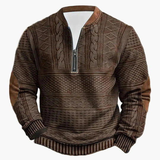 EB | Outdoor Casual Pullover mit Stehkragen und Zipper - Modischer Freizeit-Sweater für Alltag und Freizeit